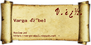 Varga Ábel névjegykártya