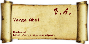Varga Ábel névjegykártya