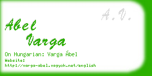 abel varga business card