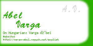 abel varga business card